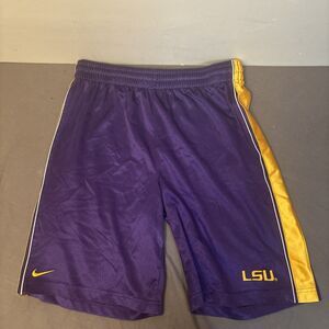LSU Tigers Basketball Shorts Nike Dri Fit Pockets Purple 10”Inseam Women Sz 20